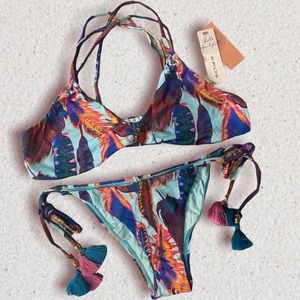 NWT Pilyq Vida Tassle Bikini Set